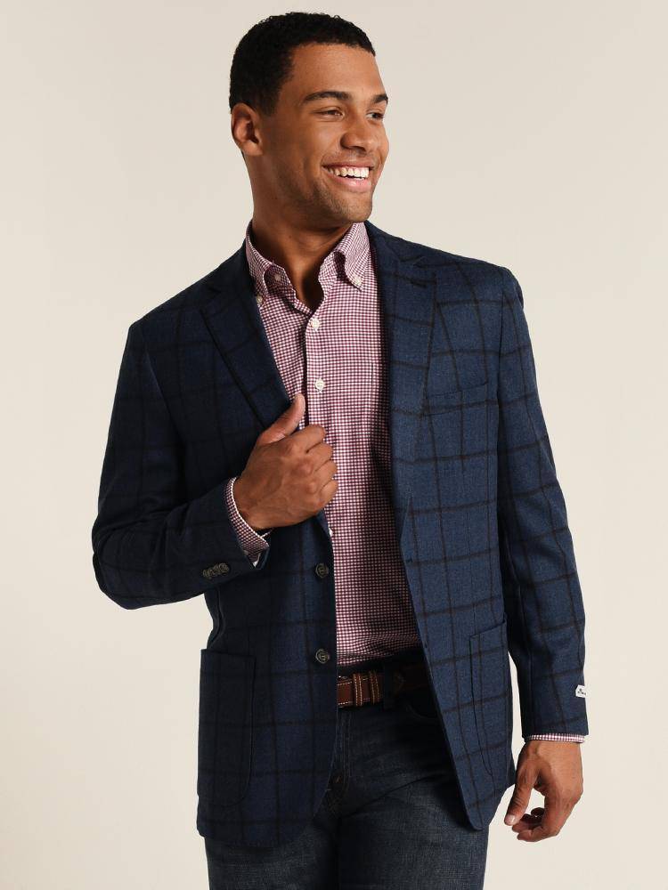  Peter Millar Wool Plaid Soft Jacket