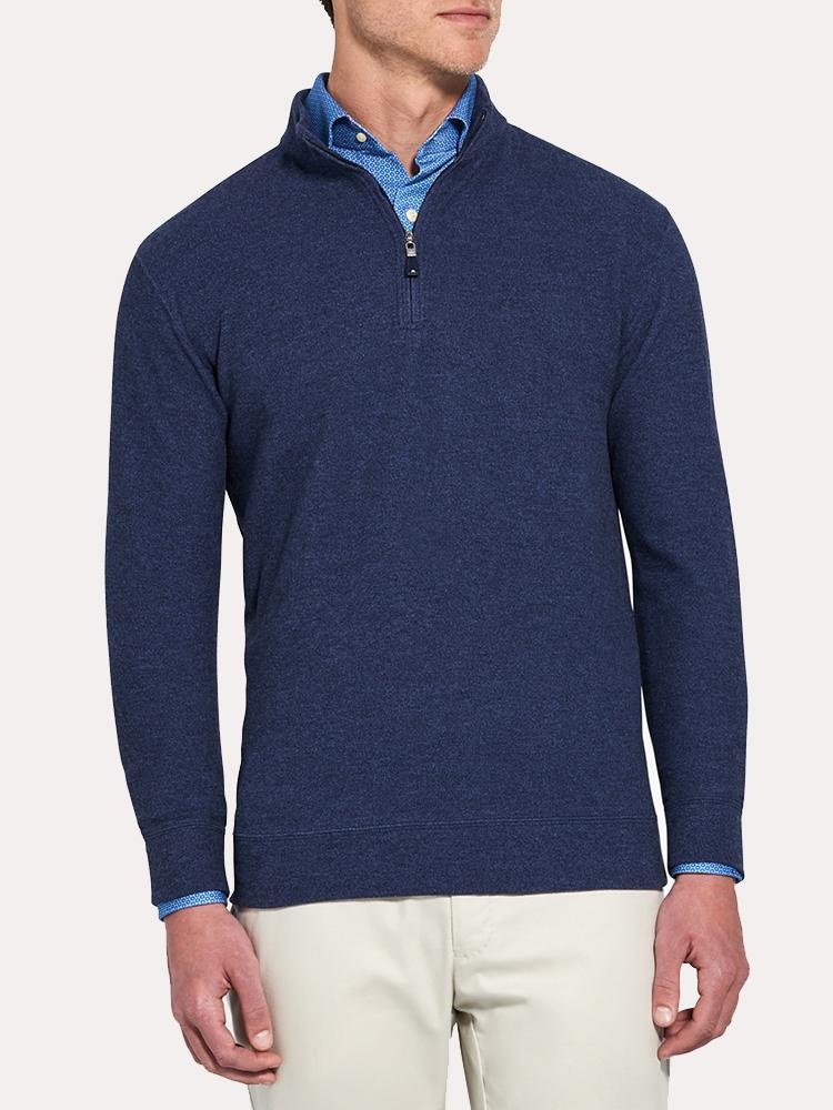  Peter Millar Tri-Blend Melange Quarter Zip