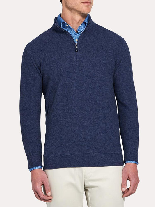  Peter Millar Tri-Blend Melange Quarter Zip