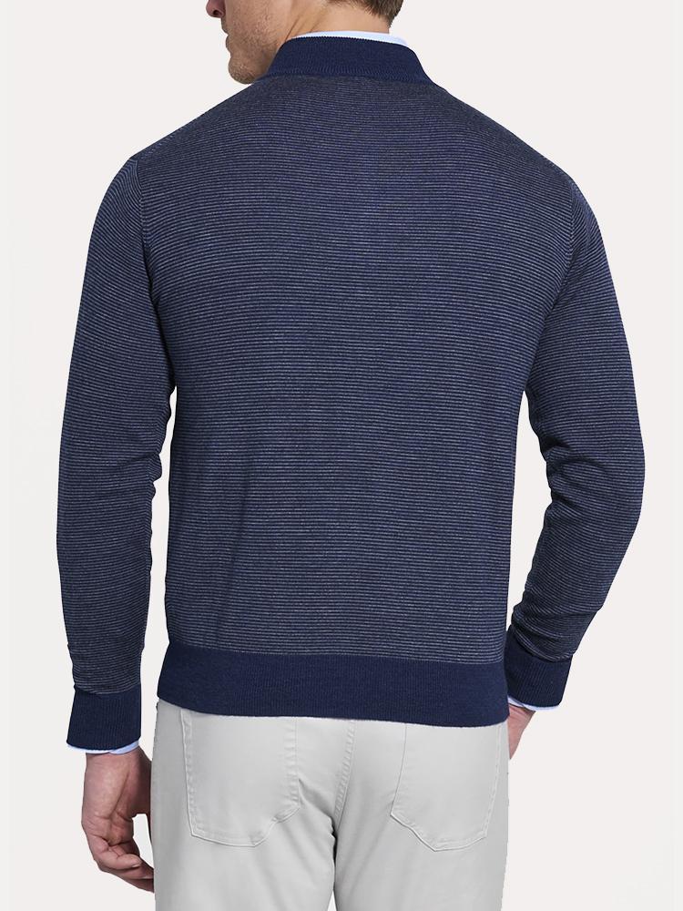  Peter Millar Needle Stripe Quarter-Zip Sweater