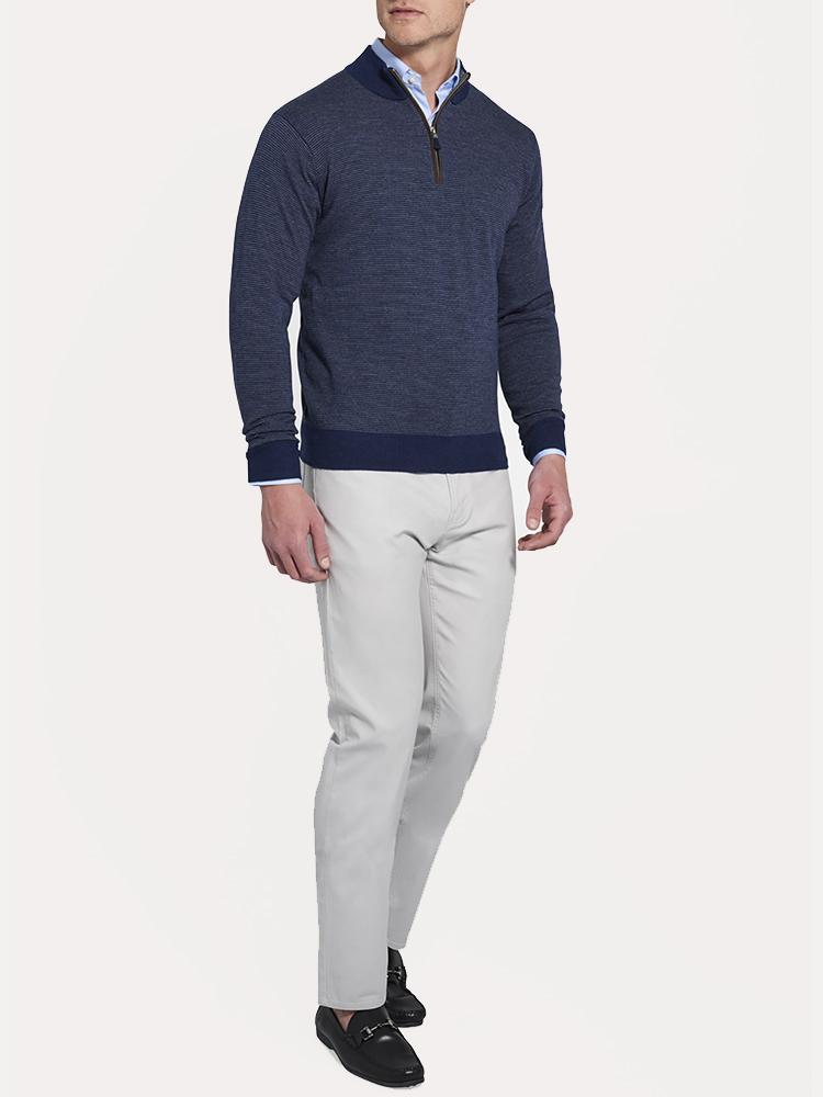  Peter Millar Needle Stripe Quarter-Zip Sweater
