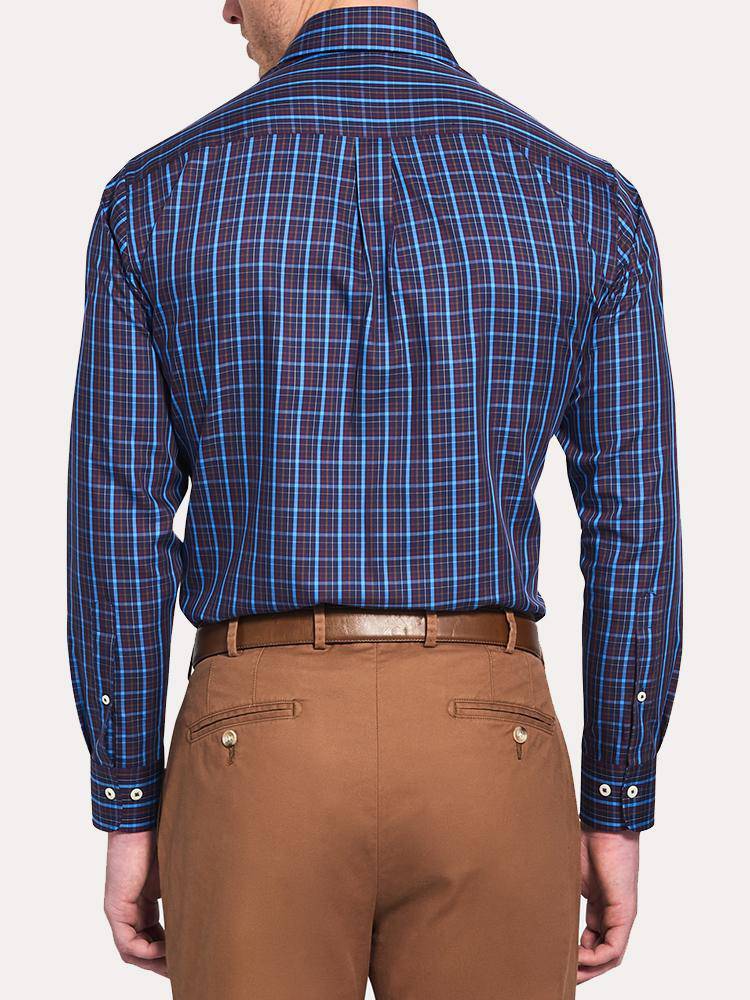  Peter Millar Crown Soft Quarry Falls Plaid Sport Shirt
