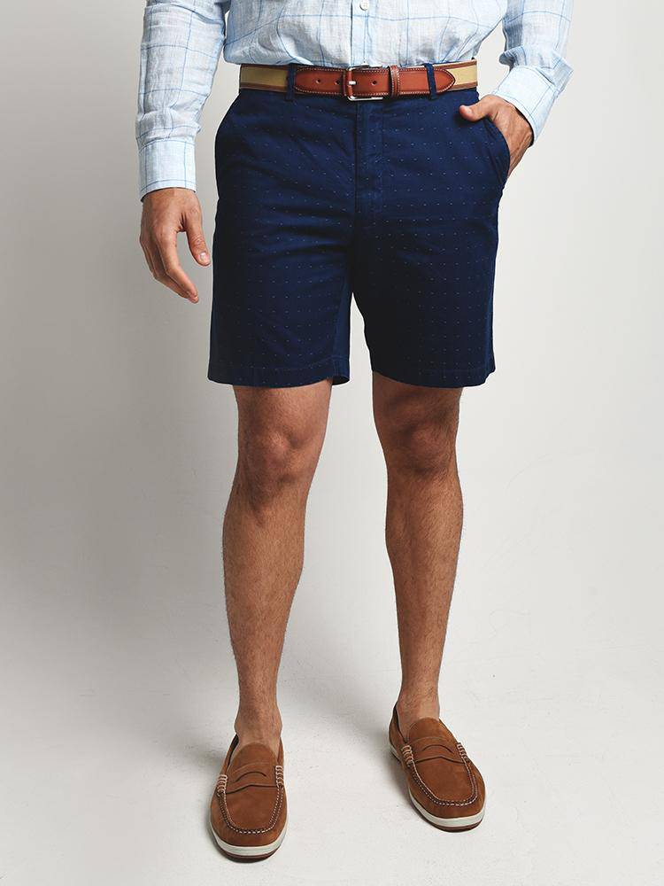  Peter Millar Pin Dot Floater Flat Front Short