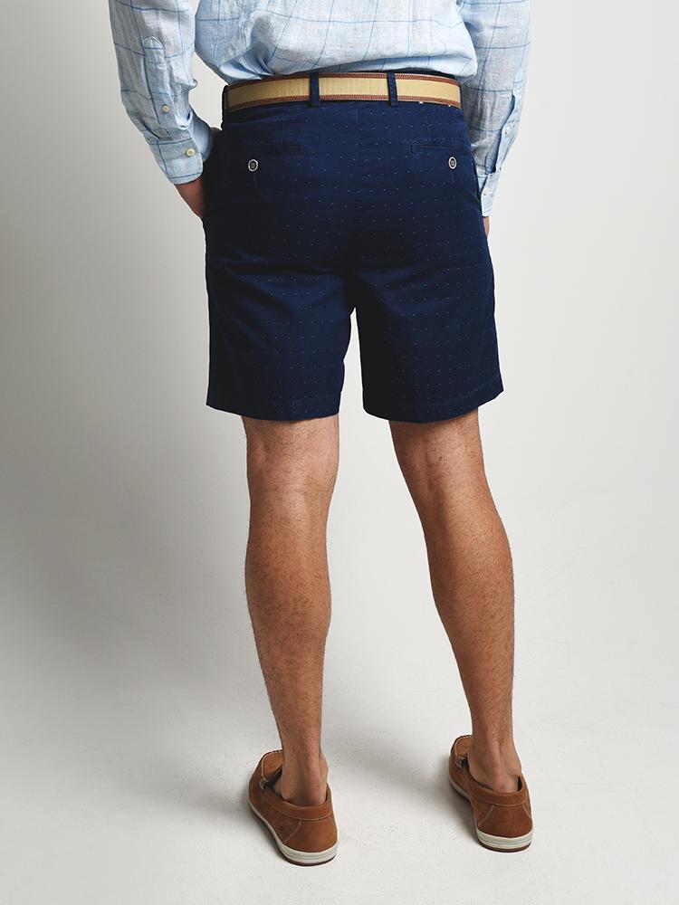  Peter Millar Pin Dot Floater Flat Front Short