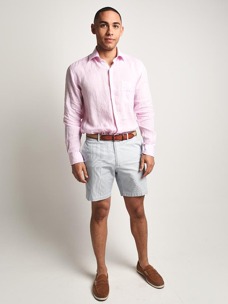  Peter Millar Summer Pinstripe Flat Front Short