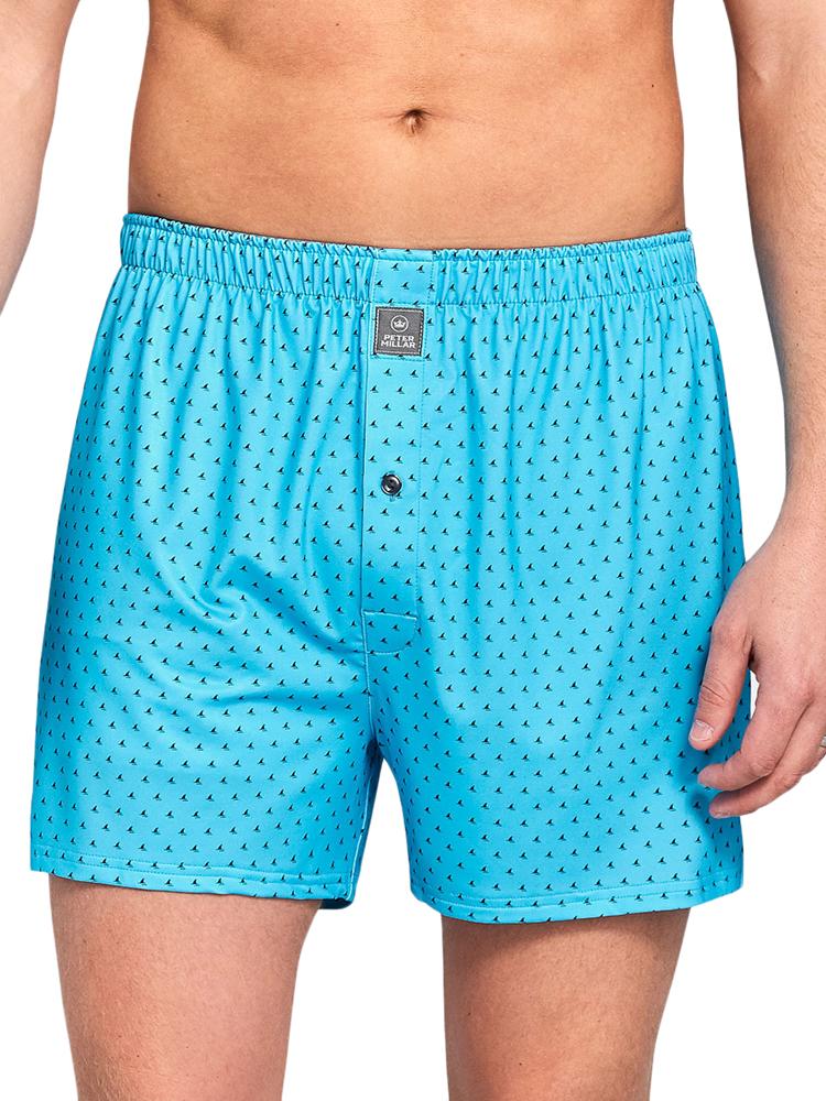  Peter Millar Bloodworth Printed Fins Stretch Jersey Boxer