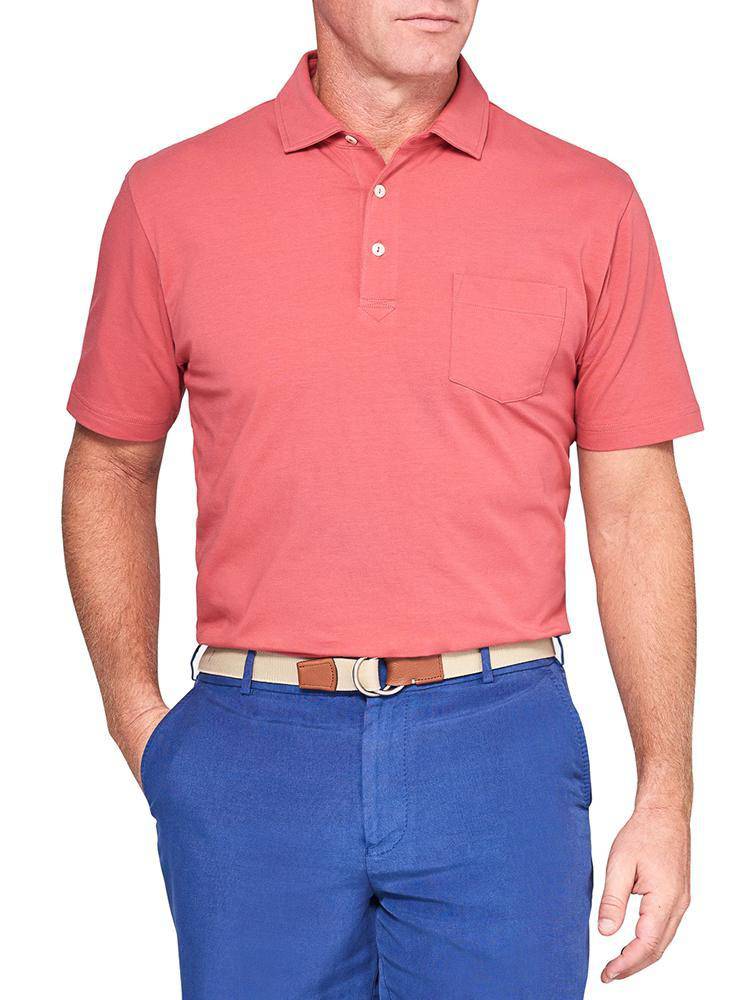  Peter Millar Men's Solid Seaside Wash Polo