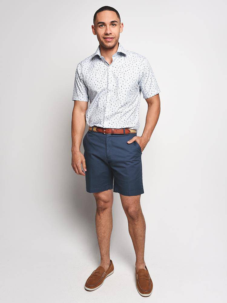  Peter Millar Men's Stormy Tide Short Sleeve Sport Shirt