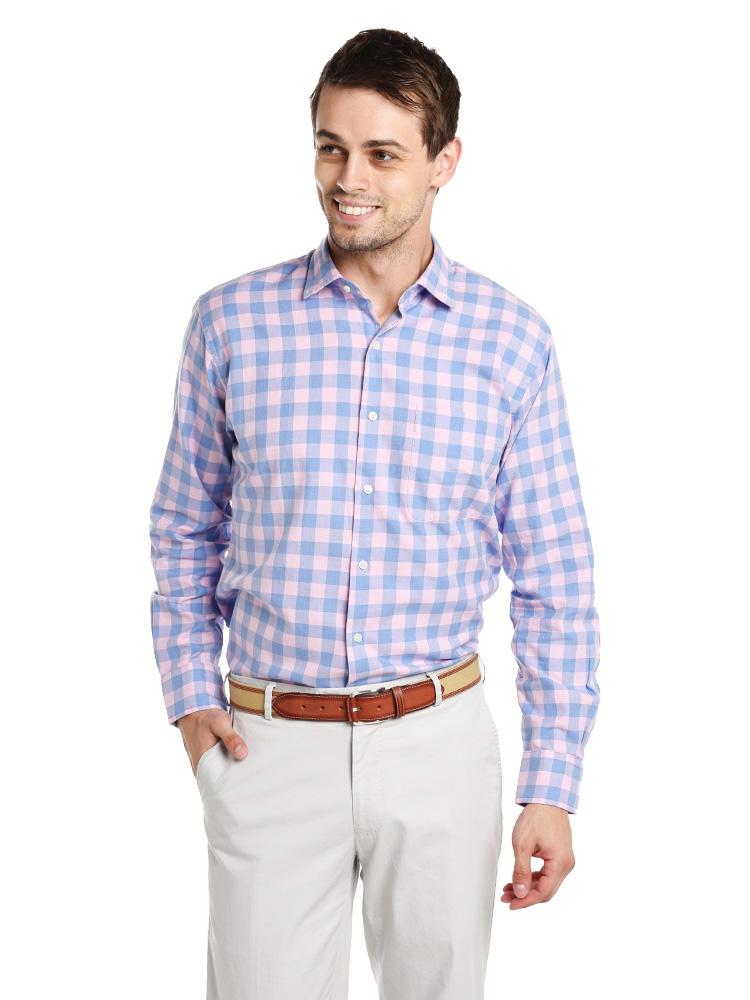  Peter Millar Men's Seaglass Gingham Sport Shirt