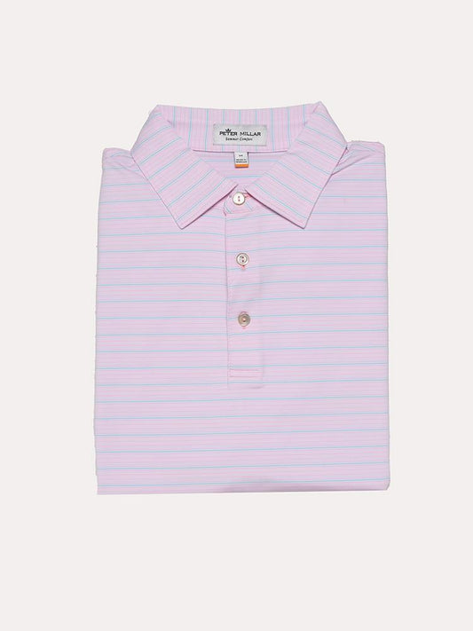  Peter Millar Luna Stripe Stretch Jersey Polo Sean Collar