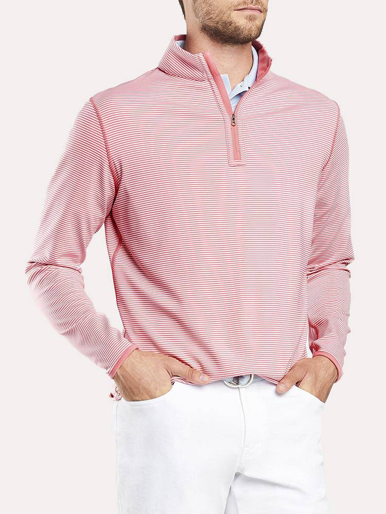  Peter Millar Men's Hobart Stripe Quarter Zip