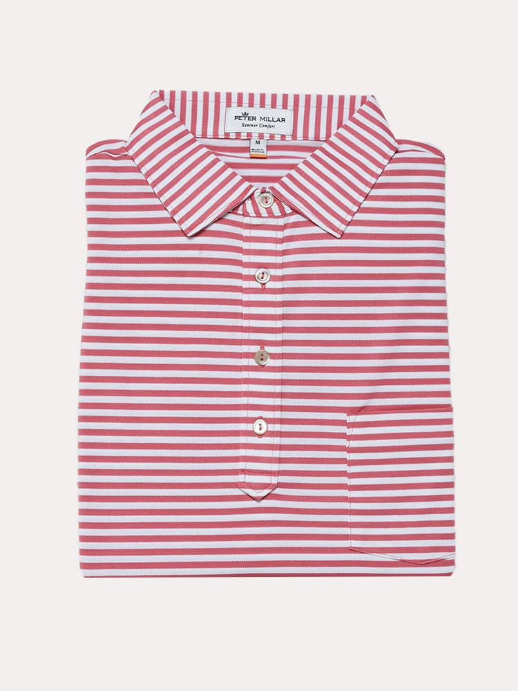  Peter Millar Men's Tygra Stripe Mesh Hadley Polo