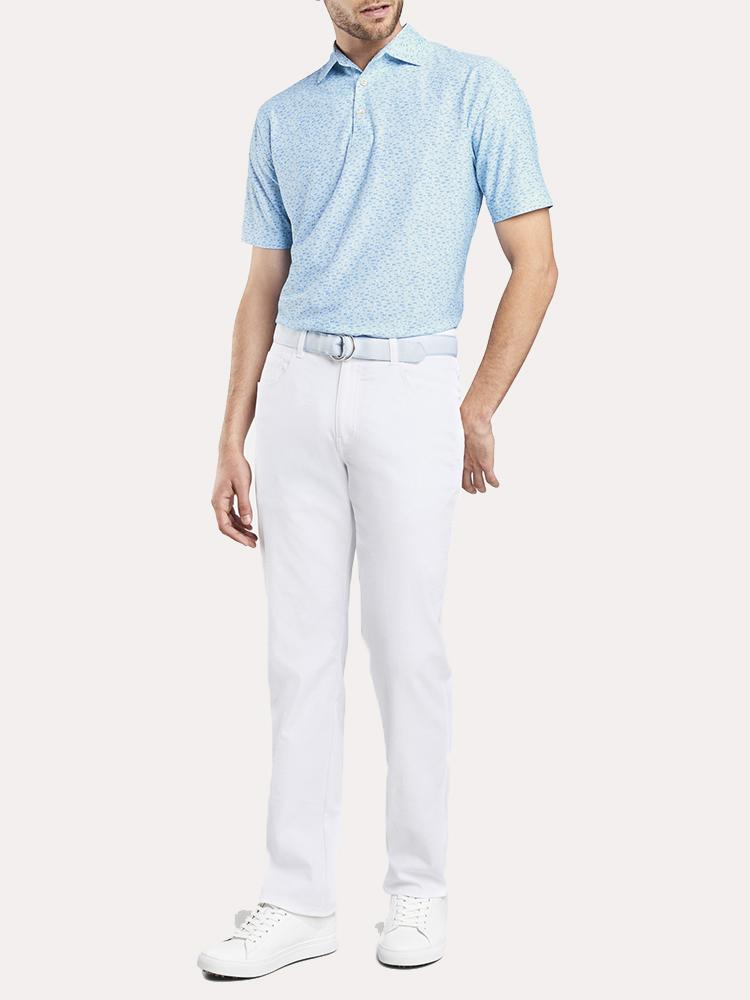  Peter Millar Men's Lyon Printed Fish Stretch Mesh Polo