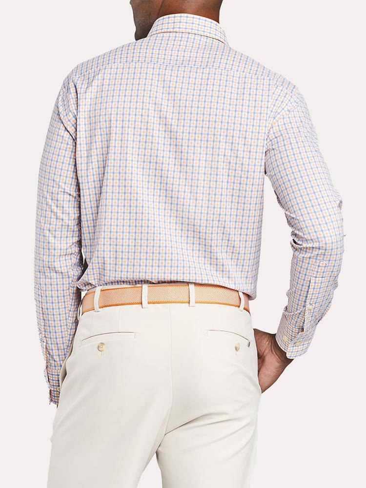  Peter Millar Men's Naylor Check Performance Stretch Sport Shirt