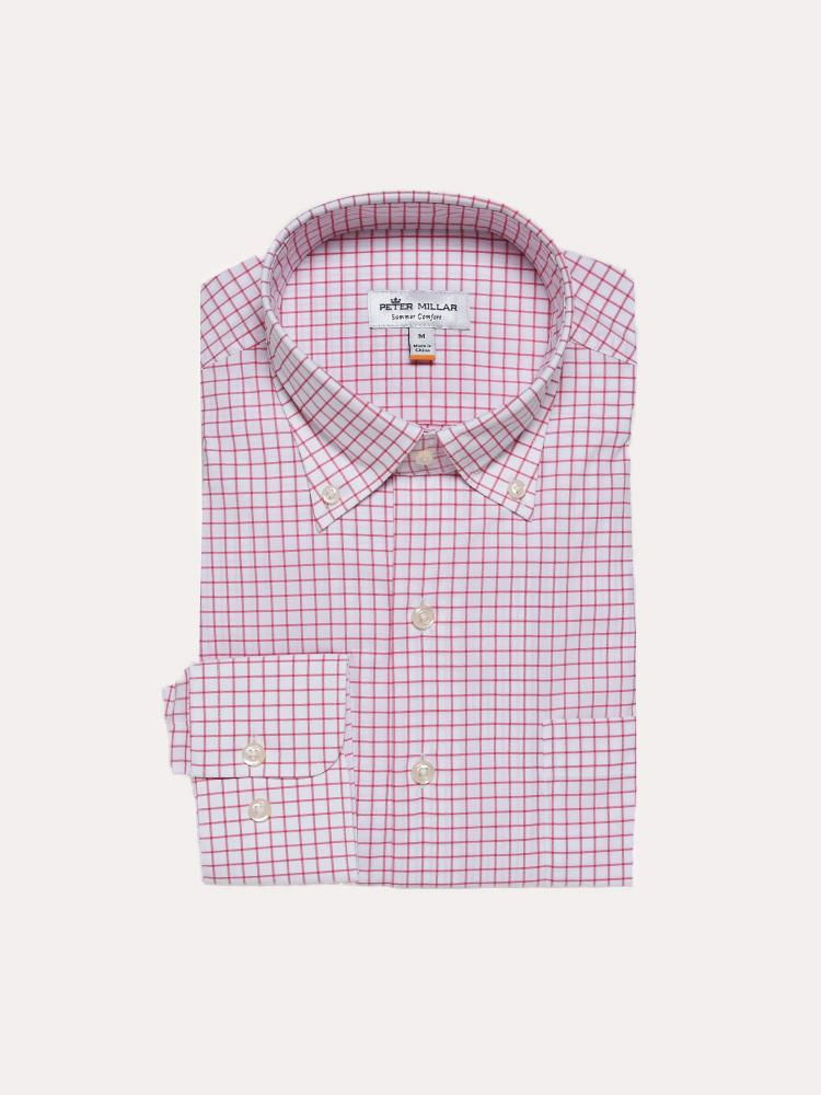  Peter Millar Captain Tattersall Woven Sport Shirt