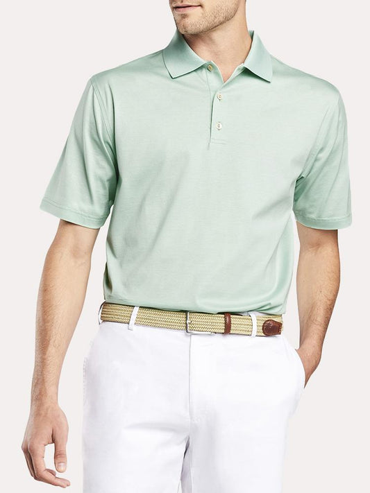  Peter Millar Men's Crown Ease Solid Cotton Lisle Polo