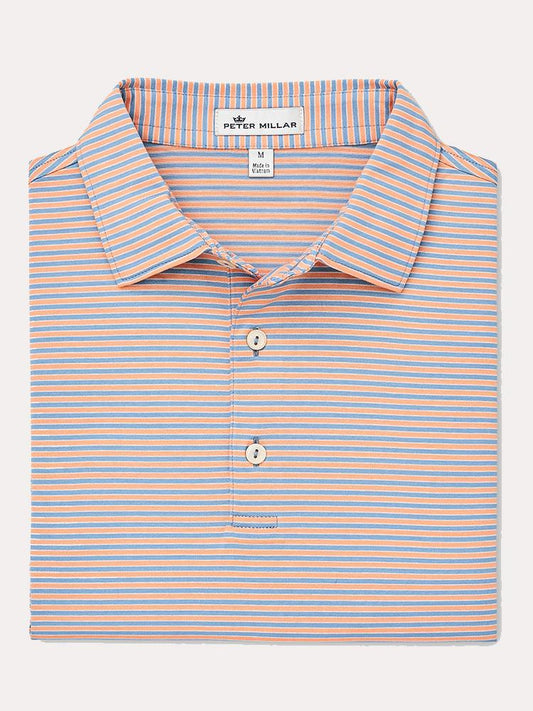  Peter Millar Men's Summit Park Stripe Cotton Lisle Polo