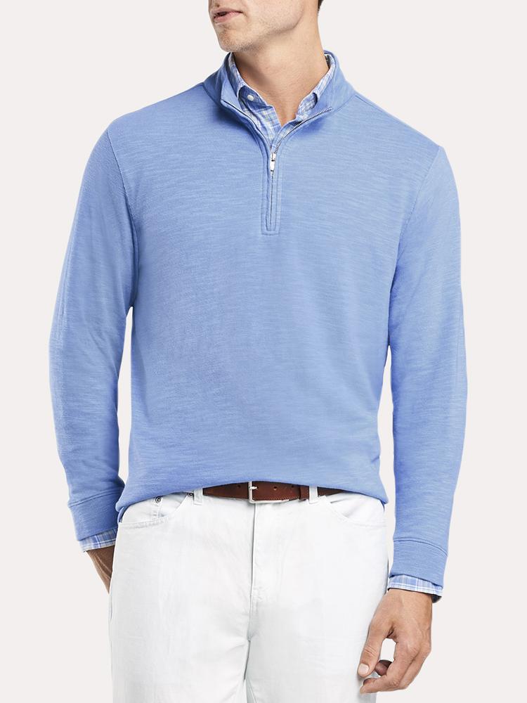  Peter Millar Men's Seaside Cotton Slub Quarter-Zip