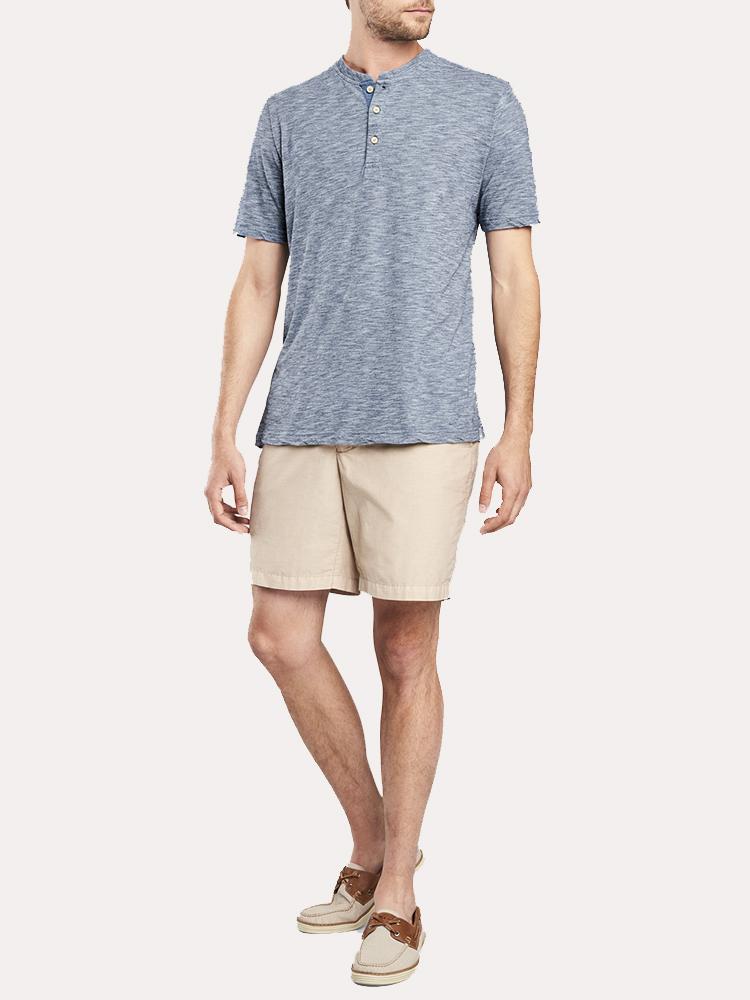  Peter Millar Men's Seaside Indigo Short Sleeve Henley