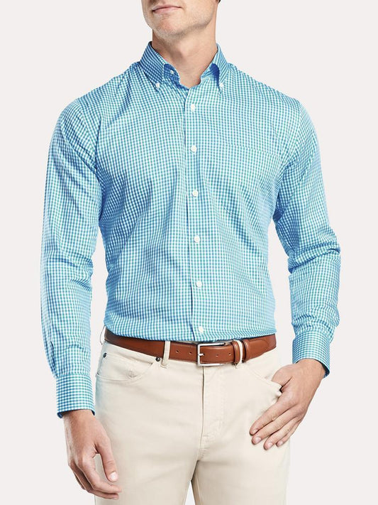  Peter Millar Crown Soft Stretch Gingham Sport Shirt