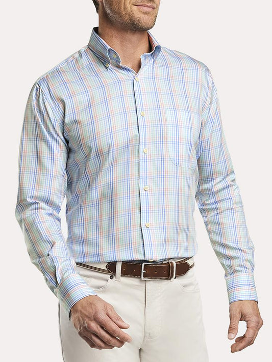  Peter Millar Crown Soft Old Town Multi Gingham Sport Shirt