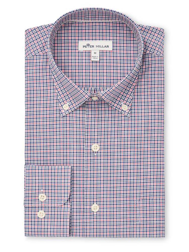  Peter Millar Sullivan Mini Check Shirt