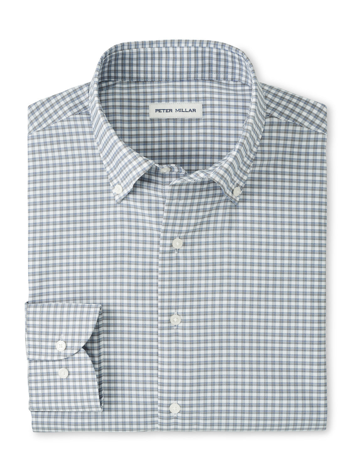  Peter Millar Cashiers Performance Twill Sport Shirt: Oslo Grey