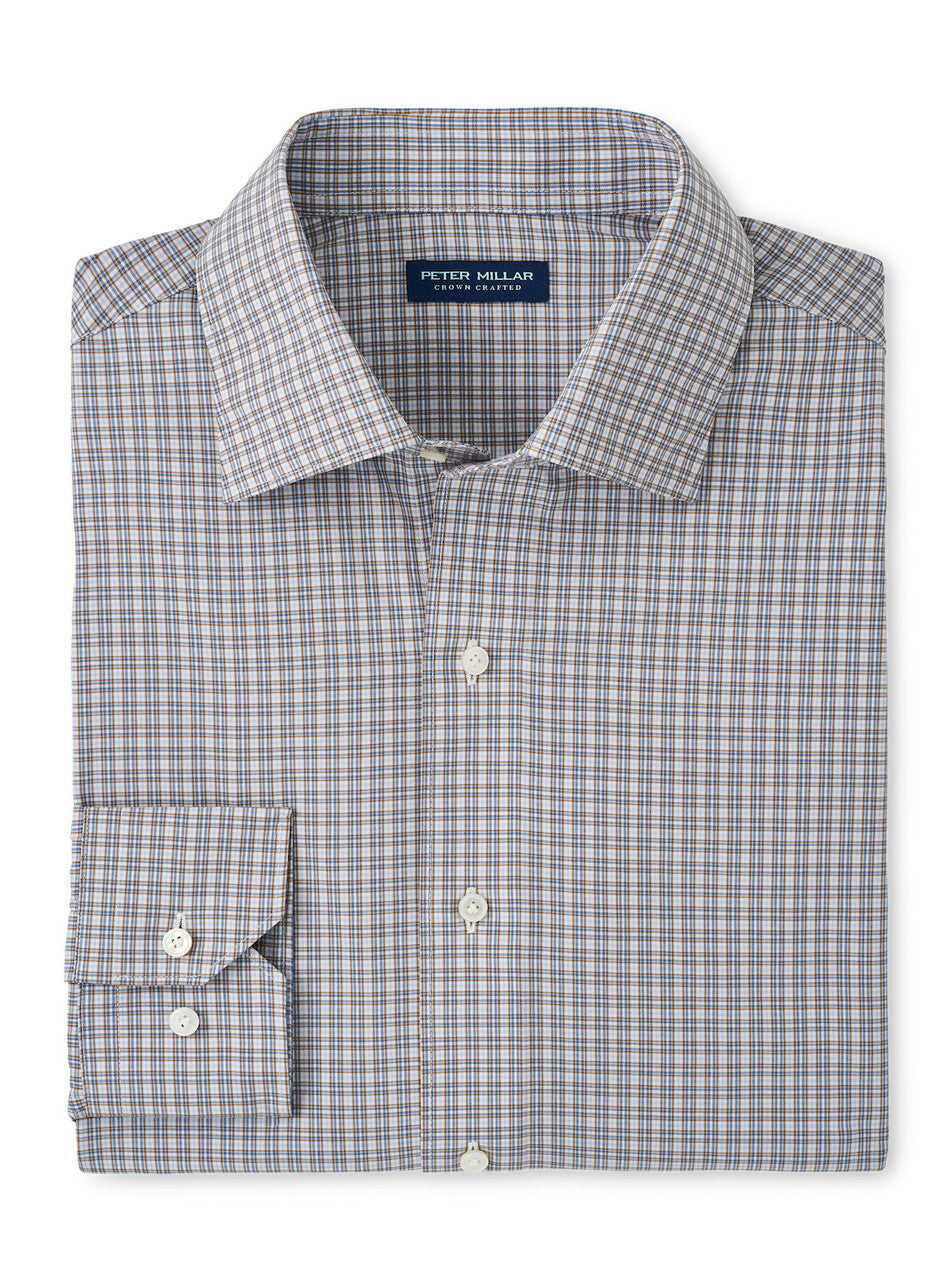  Peter Millar Crown Crafted Wicklow Performance Poplin Sport Shirt: Tawny