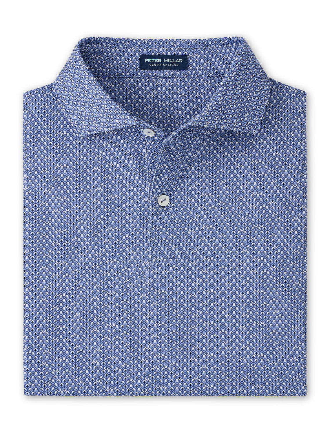  Peter Millar Crown Crafted Mariposa Performance Jersey Polo Edwin Spread: Nebula Blue