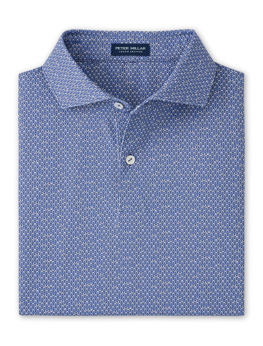  Peter Millar Crown Crafted Mariposa Performance Jersey Polo Edwin Spread: Nebula Blue