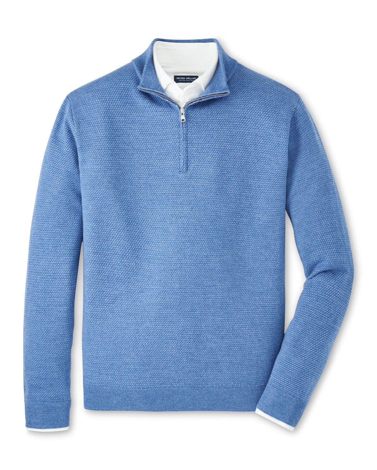 Peter Millar Keene Quarter-Zip Sweeater: Lunar Blue