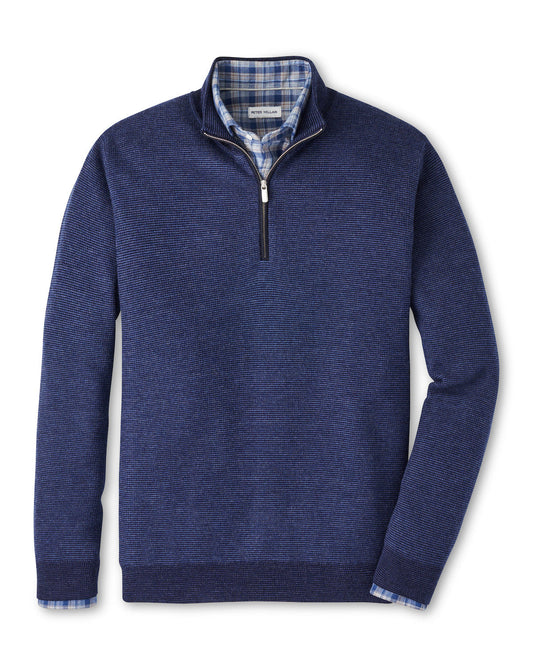  Peter Millar West Quarter-Zip Sweater: Blue Abyss