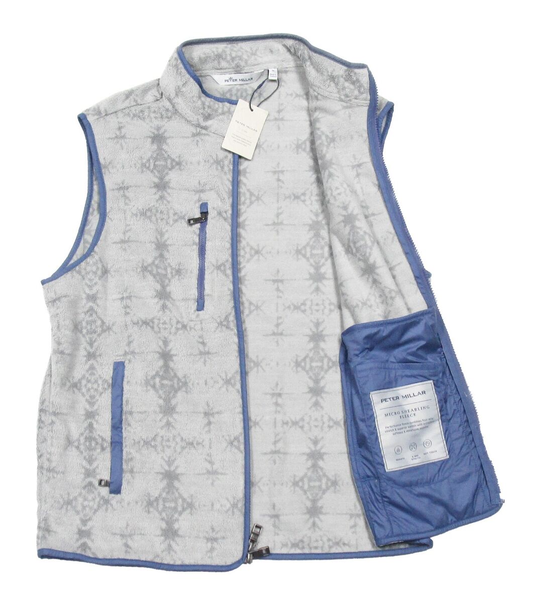  Peter Millar Micro Shearling Fleece Vest: Mountain Grey
