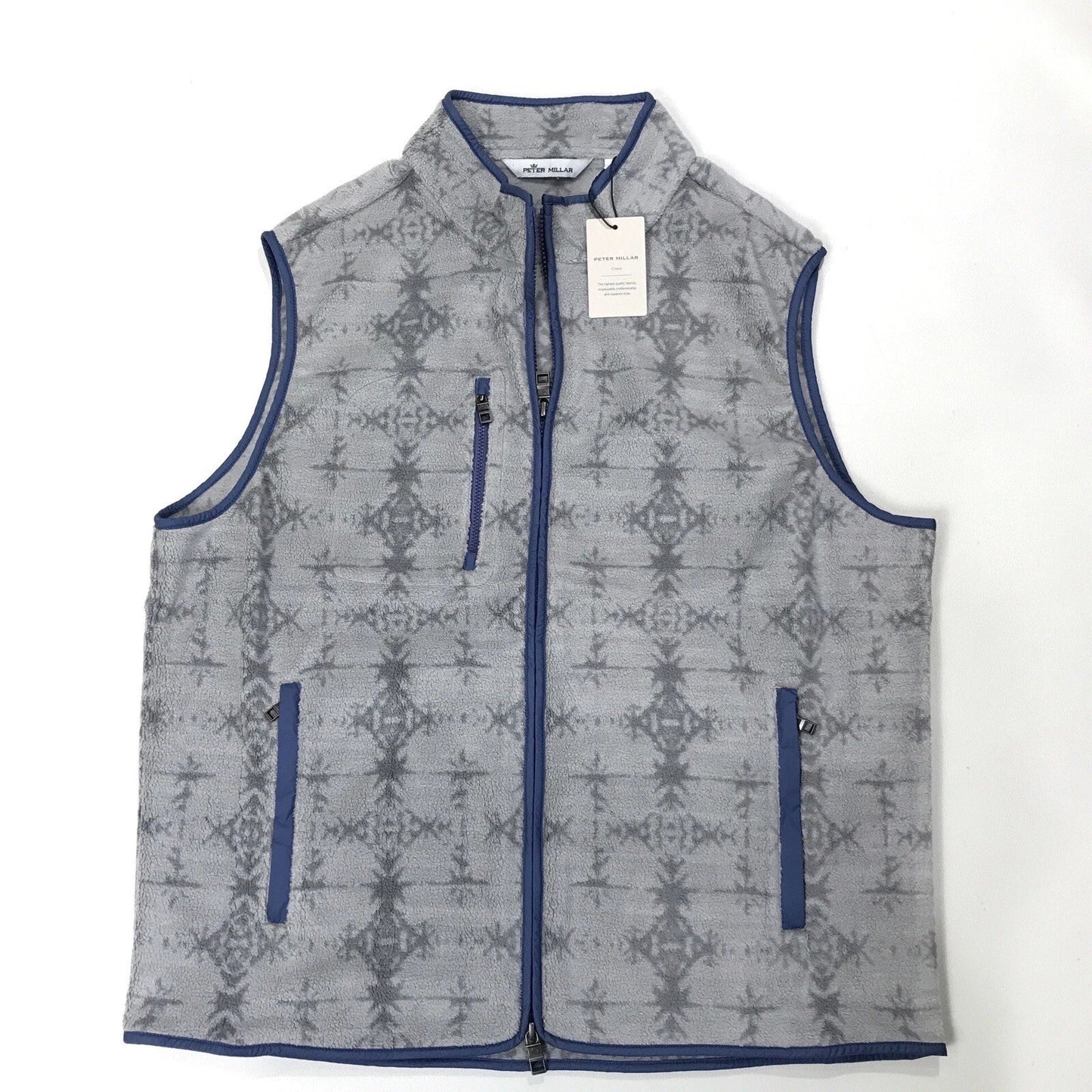  Peter Millar Micro Shearling Fleece Vest: Mountain Grey