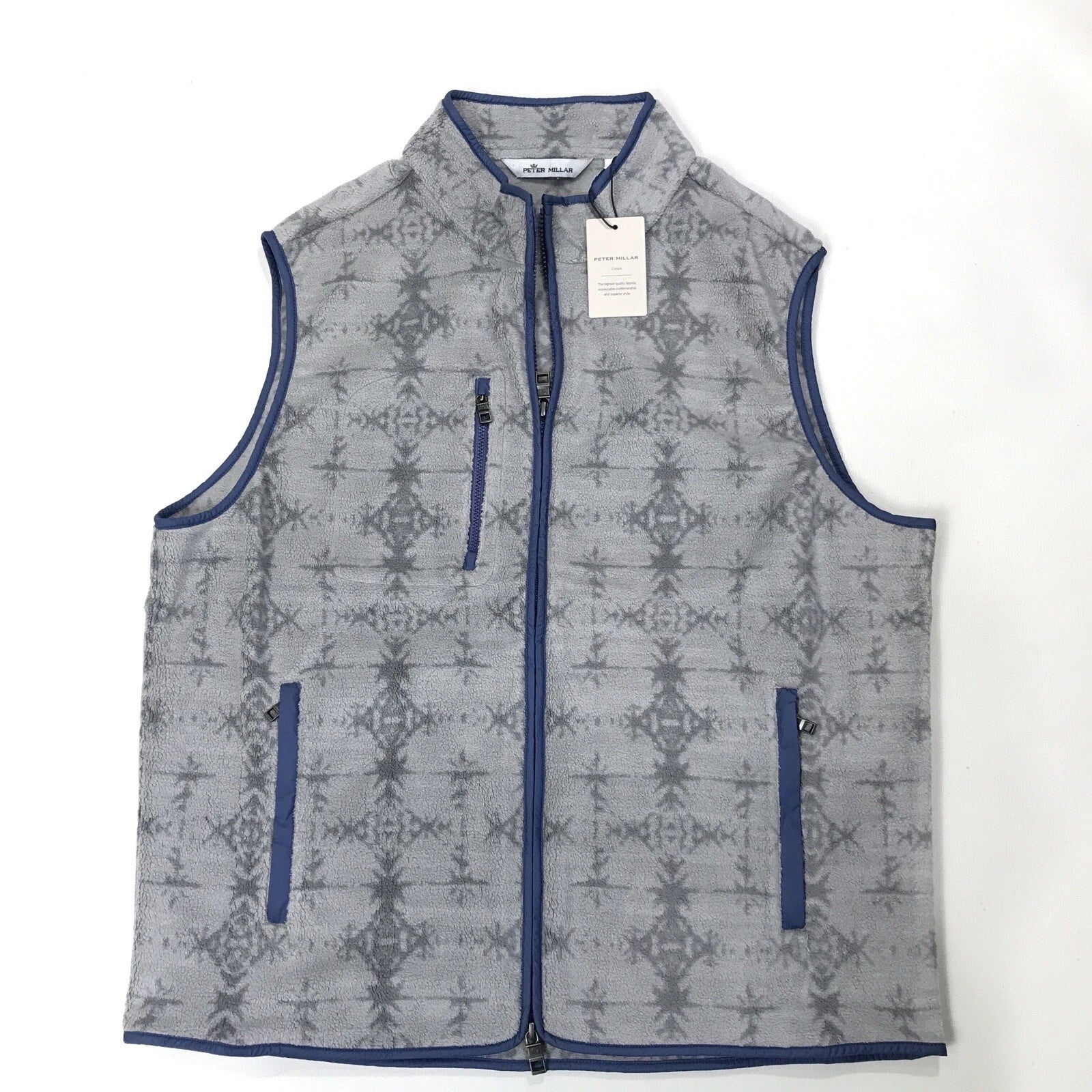  Peter Millar Micro Shearling Fleece Vest: Mountain Grey