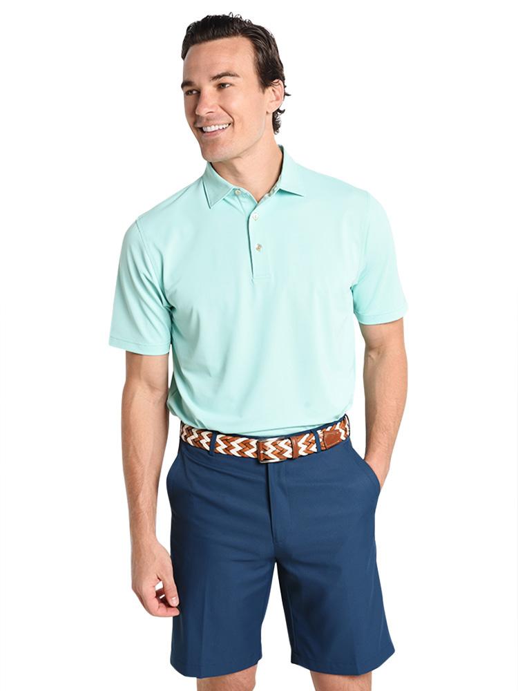  Peter Millar Men's Solid Stretch Mesh Polo