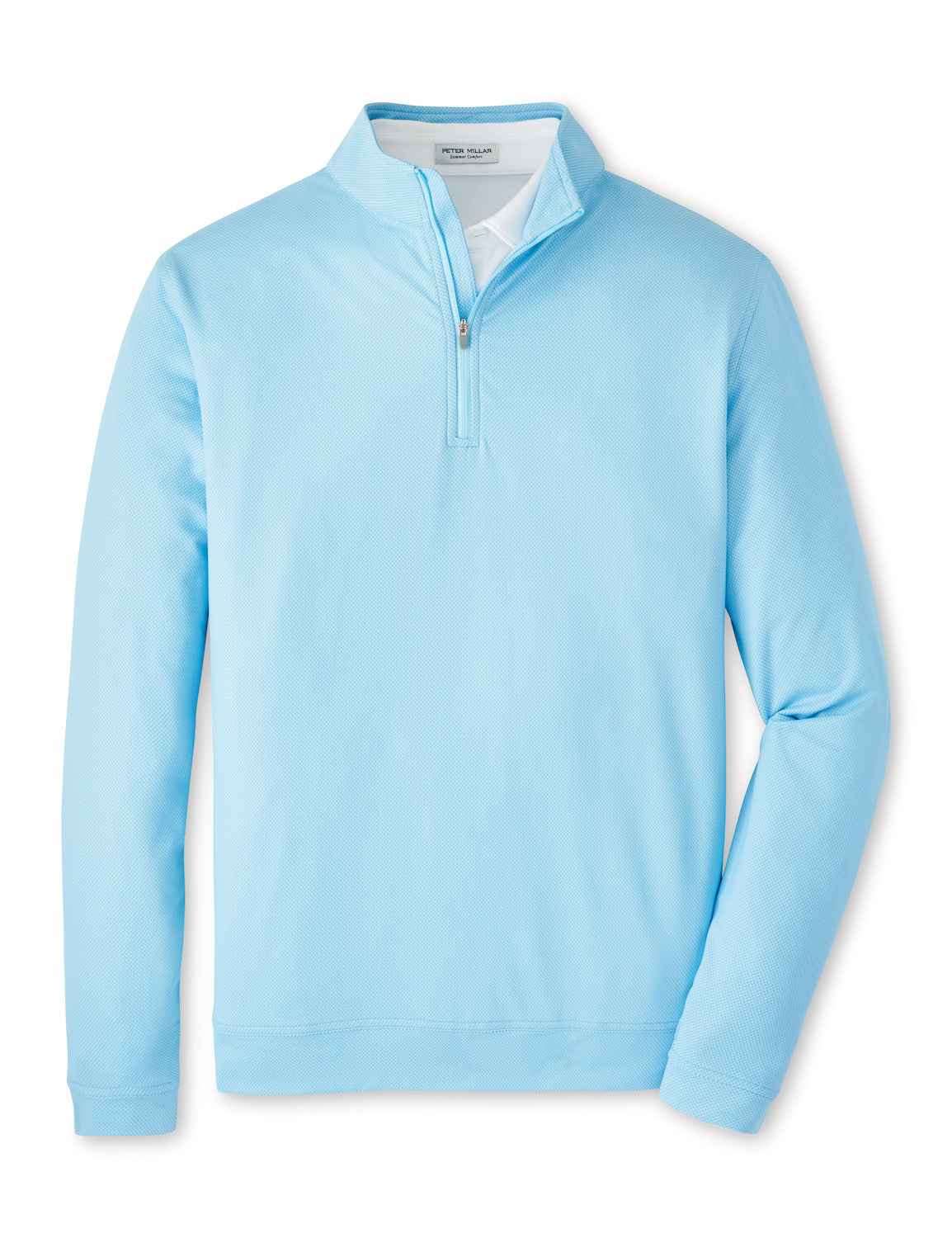  Peter Millar Perth Birdseye Performance Quarter-Zip: Seaport Blue