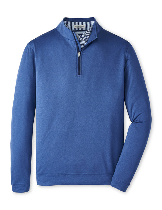  Peter Millar Perth Mélange Performance Quarter-Zip: Sport Navy