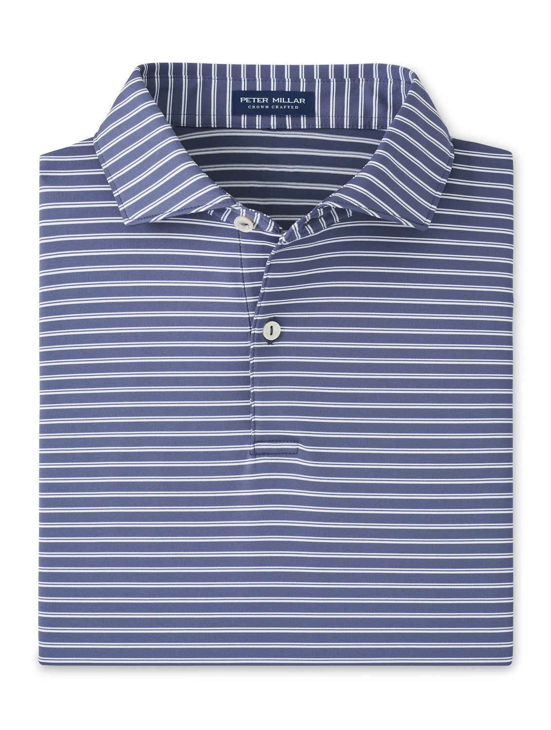  Peter Millar Crown Crafted Bridge Performance Jersey Polo: Nebula Blue