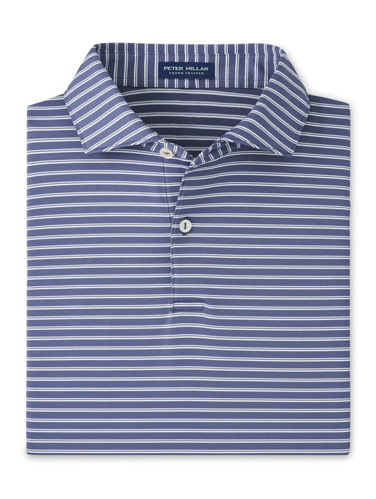 Peter Millar Crown Crafted Bridge Performance Jersey Polo: Nebula Blue