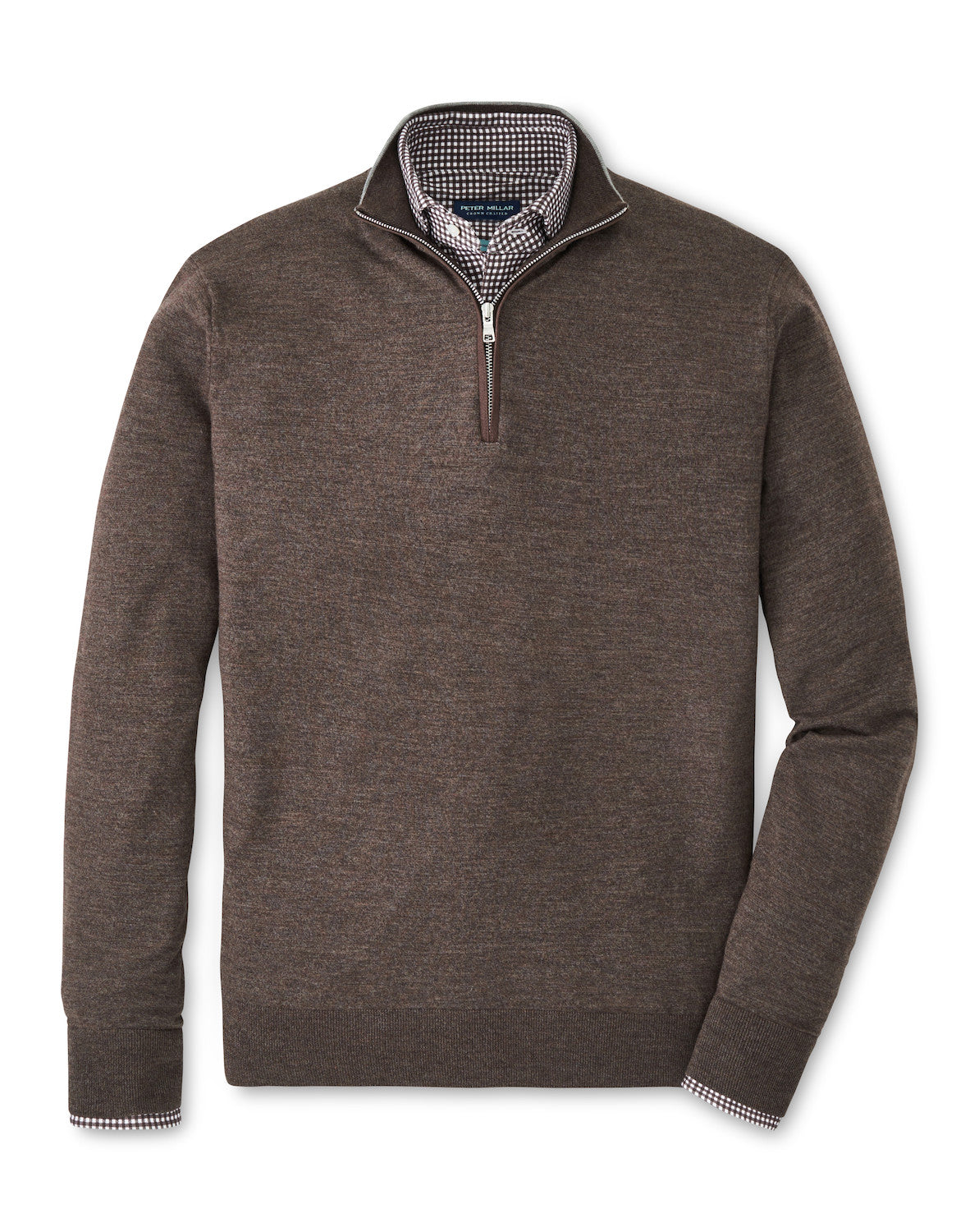  Peter Millar Excursionist Flex Quarter-Zip Sweater: Antique Walnut