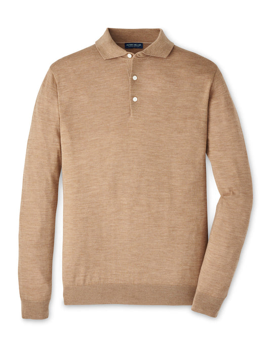  Peter Millar Dorset Sweater Polo: Camel